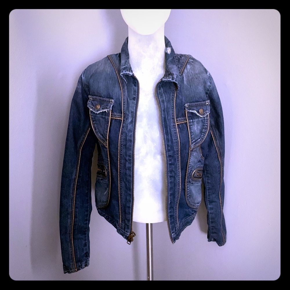 Gap 1969 Jean Moro Jacket, Leather Trim